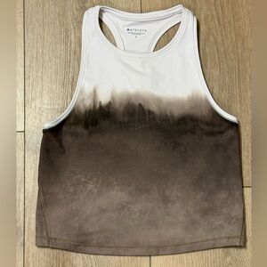 Athleta Shanti Powervita Crop Tank Mortar Mushroom Size Small